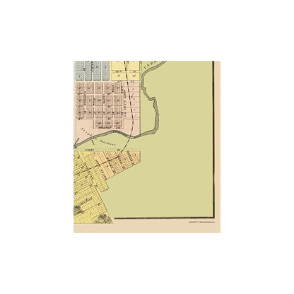 Historic City Map - Hastings Minnesota - Andreas 1874 - 23 x 26.92 - Vintage Wall Art
