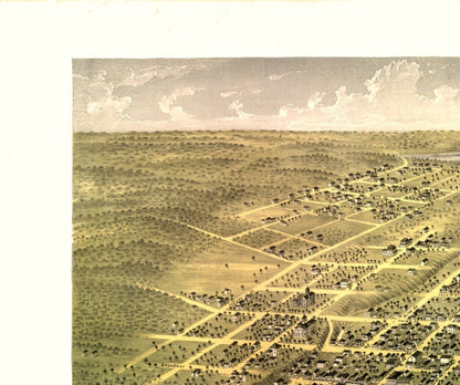 Historic Panoramic View - Stillwater Minnesota - Ruger 1870 -  27.49 x 23 - Vintage Wall Art