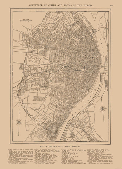 Historic City Map - St Louis  Missouri - Reynold 1921 - 23 x 31.84 - Vintage Wall Art