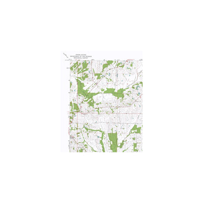 Topographical Map - Linwood Mississippi Quad - USGS 1964 - 23 x 28.39 - Vintage Wall Art