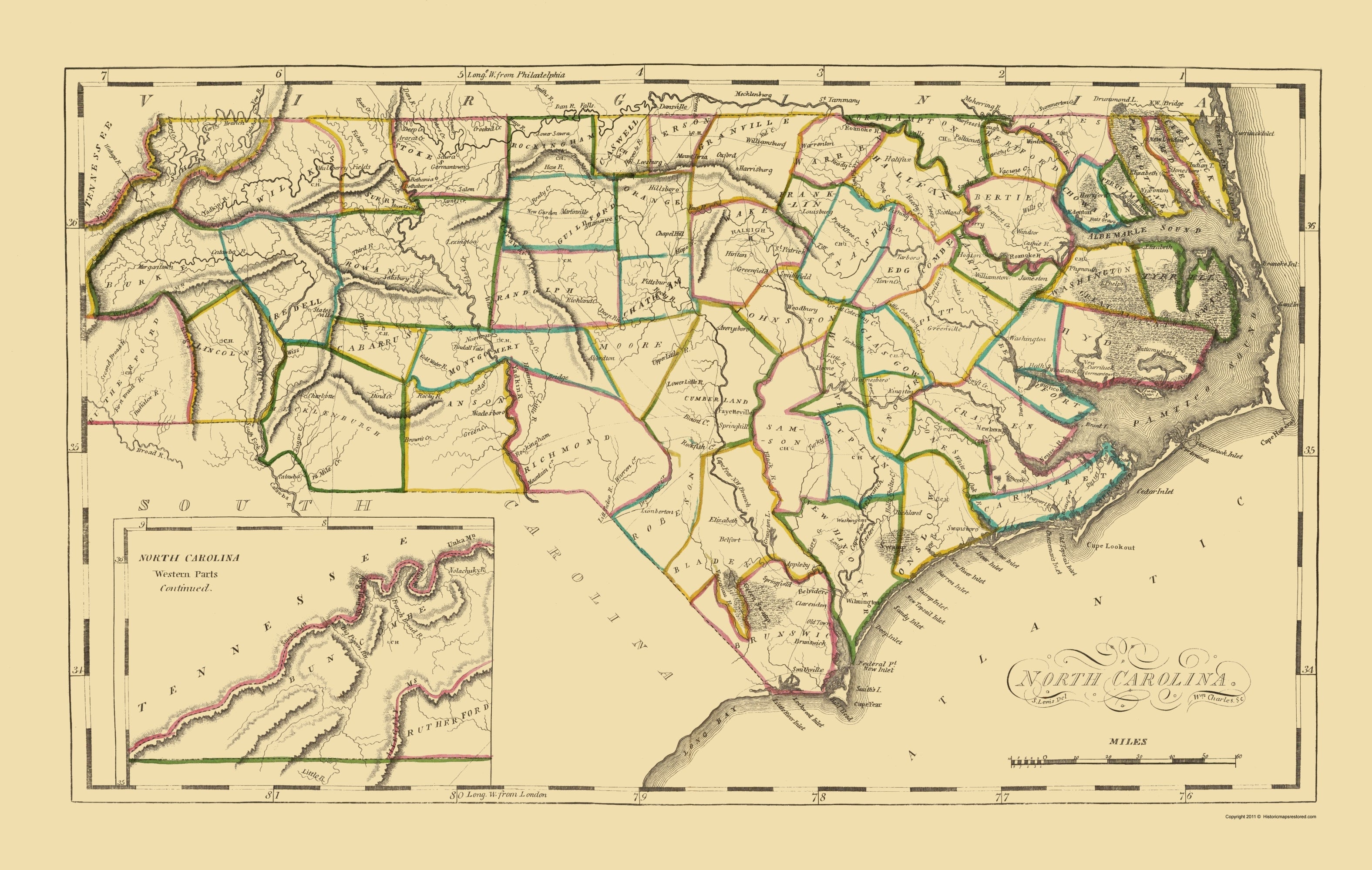 South Carolina State Map from 1814 on Wood - 4 Piece Large Wood Art 2024 Print - Over the Couch or Bed Hanging Decor