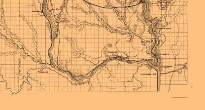 Railroad Map - Nebraska Union Pacific Railroad - Dey 1865 - 23 x 42 - Vintage Wall Art