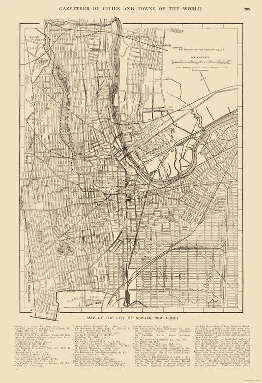 Historic City Map - Newark New Jersey - Reynold 1921 - 23 x 33.61 - Vintage Wall Art