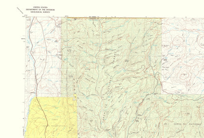 Topographical Map - Los Alamos New Mexico Quad - USGS 1978 - 23 x 33.97 - Vintage Wall Art