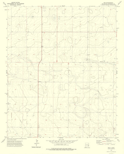 Topographical Map - Pep New Mexico Quad - USGS 1972 - 23 x 28.39 - Vintage Wall Art