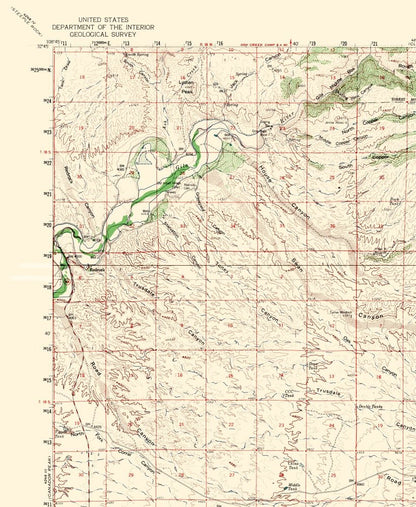 Topographical Map - Redrock New Mexico Quad - USGS 1959 - 23 x 27.99 - Vintage Wall Art