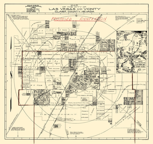 Historic City Map - Las Vegas Nevada - Las Vegas Airport 1929 - 23 x 24.37 - Vintage Wall Art