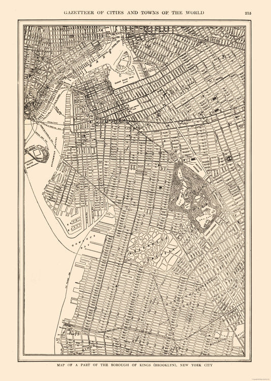 Historic City Map - Brooklyn New York - Reynold 1921 - 23 x 32.23 - Vintage Wall Art