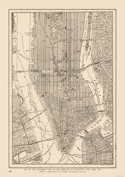 Historic City Map - Lower Manhattan - Reynold 1921 - 23 x 32.33 - Vintage Wall Art