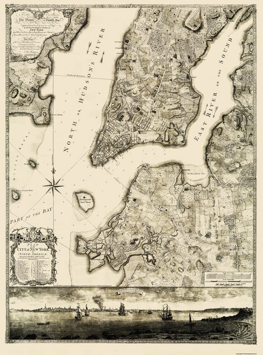 Historic City Map - New York New York - Jefferys 1776 - 23 x 31.13 - Vintage Wall Art