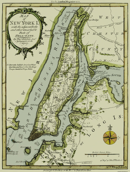 Historic City Map - New York New York - Kitchin 1778 - 23 x 30.5 - Vintage Wall Art