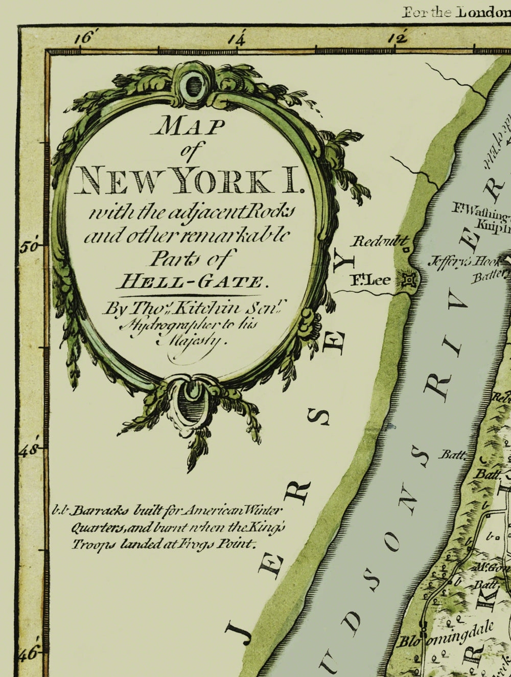 Historic City Map - New York New York - Kitchin 1778 - 23 x 30.5 - Vintage Wall Art