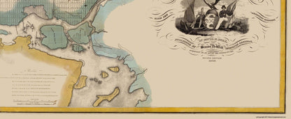 Historic County Map - New York County New York - Burr 1832 - 55.88 x 23 - Vintage Wall Art