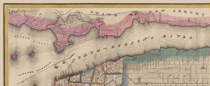 Historic County Map - New York County New York - Burr 1832 - 55.88 x 23 - Vintage Wall Art