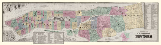 Historic City Map - New York City New York - Boynton 1888 - 81.99 x 23 - Vintage Wall Art