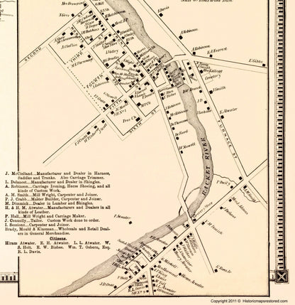 Historic City Map - Norfolk New York - Stone 1865 - 23 x 23.71 - Vintage Wall Art
