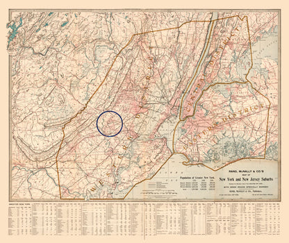 Historic State Map - New York - 1895 - 27.31 x 23 - Vintage Wall Art