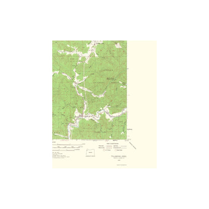 Topographical Map - Tillamook Oregon Quad - USGS 1963 - 23 x 28.13 - Vintage Wall Art
