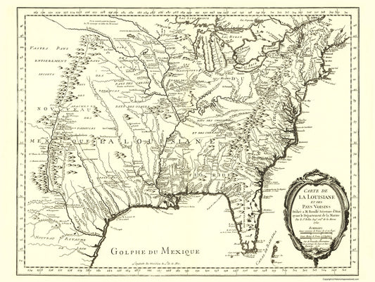 Historic Revolutionary War Map - Louisiana Neighboring Countries - 1750 - 23 x 31.04 - Vintage Wall Art