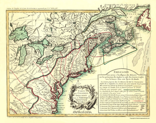 Historic Revolutionary War Map - North America English Colonies - Overton 1756 - 23 x 32.44 - Vintage Wall Art