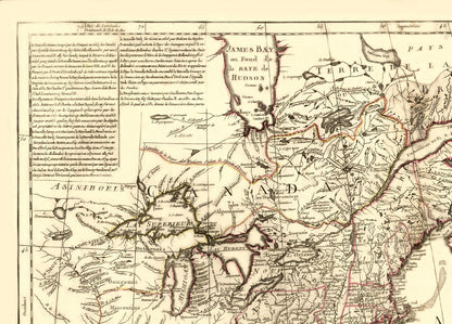 Historic Revolutionary War Map - North America New Discoveries - Gefferys 1757 - 23 x 24 - Vintage Wall Art