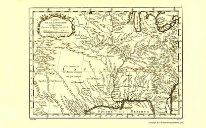 Historic Revolutionary War Map - Louisiana Neighboring Countries - 1757 - 23 x 29 - Vintage Wall Art