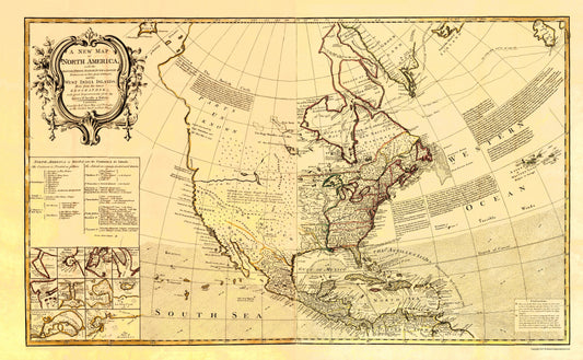 Historic Revolutionary War Map - West India Islands - D'Anville 1750 - 23 x 30 - Vintage Wall Art