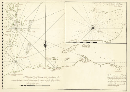 Historic War Map - Honduras Bay Mosquito Shore - 1760 - 23 x 32 - Vintage Wall Art