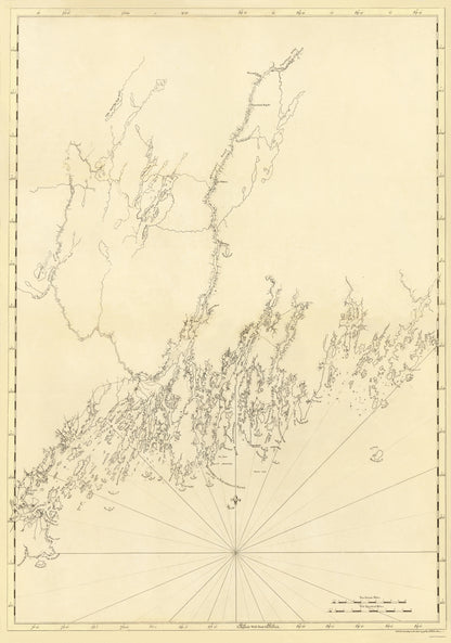 Historic Revolutionary War Map - Mosquito Head Spurwink River - Des Barres 1770 - 23 x 32.64 - Vintage Wall Art