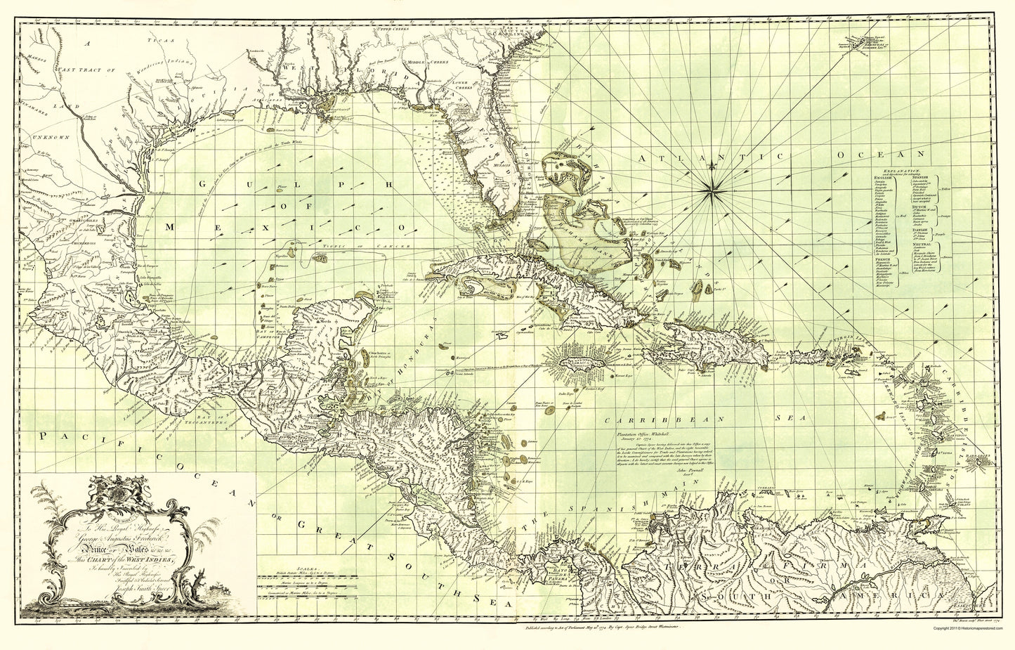 Historic Revolutionary War Map - West Indies Chart - Speer 1774 - 23 x 27.90 - Vintage Wall Art