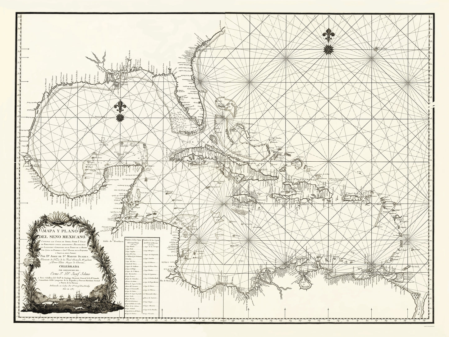 Historic Map - Mexico - 1787 - 23 x 30.65 - Vintage Wall Art