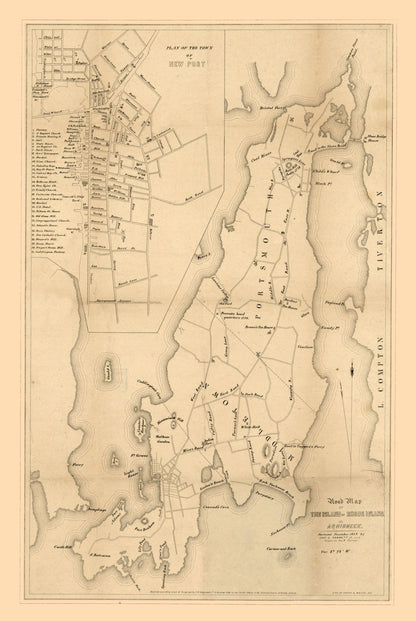 Historic State Map - Rhode Island - Hammett 1849 - 23 x 34.37 - Vintage Wall Art