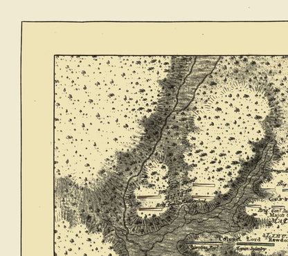 Historic Revolutionary War Map - Camden South Carolina - Des Barres 1780 - 25.85 x 23 - Vintage Wall Art