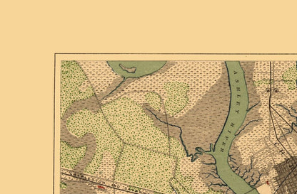 Historical Civil War Map - Charleston Harbor South Carolina - Adams 1860 - 34.98 x 23 - Vintage Wall Art