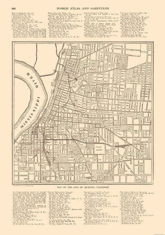 Historic City Map - Memphis Tennessee - Reynold 1921 - 23 x 32.67 - Vintage Wall Art