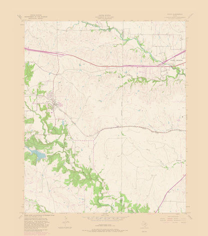 Topographical Map - Aledo Texas Quad - USGS 1981 - 23 x 26.04 - Vintage Wall Art