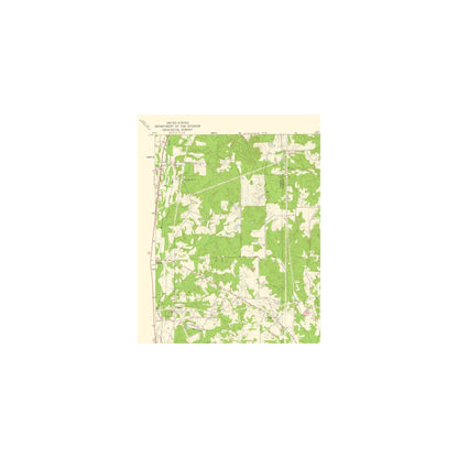 Topographical Map - Ashland Texas Quad - USGS 1962 - 23 x 28.79 - Vintage Wall Art