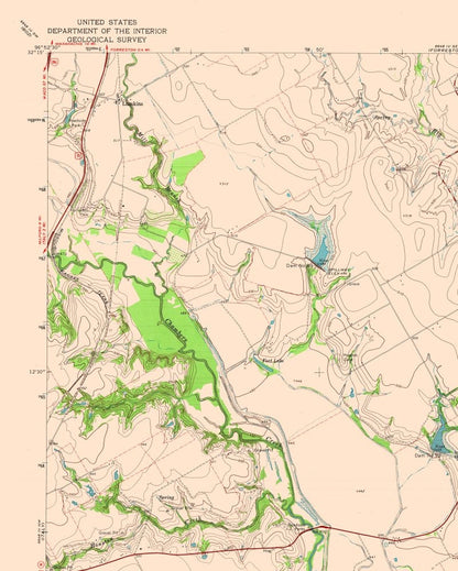 Topographical Map - Avalon Texas Quad - USGS 1976 - 23 x 28.71 - Vintage Wall Art