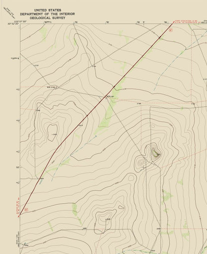 Topographical Map - Belding Texas Quad - USGS 1970 - 23 x 28.25 - Vintage Wall Art