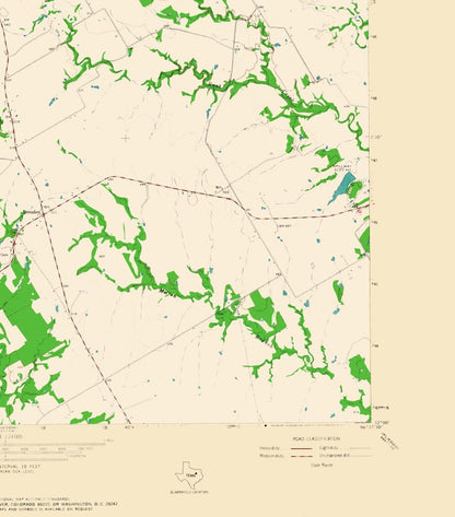 Topographical Map - Blooming Grove Texas Quad - USGS 1965 - 23 x 26.14 - Vintage Wall Art