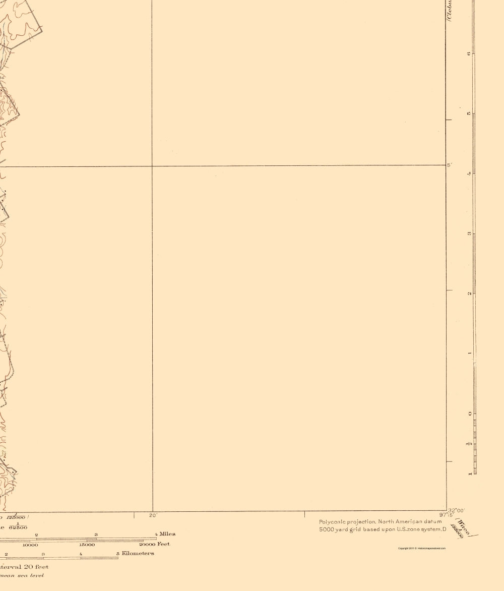 Topographical Map - Blum Texas Quad - USGS 1889 - 23 x 26.95 - Vintage Wall Art