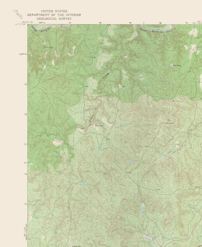Topographical Map - Buzzard Peak Texas Quad - USGS 1967 - 23 x 28.09 - Vintage Wall Art