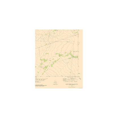 Topographical Map - Burnt Spring Hills Texas Quad - USGS 1973 - 23 x 28.50 - Vintage Wall Art