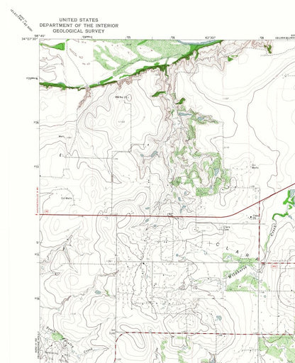 Topographical Map - Clara Texas Quad - USGS 1972 - 23 x 28.30 - Vintage Wall Art