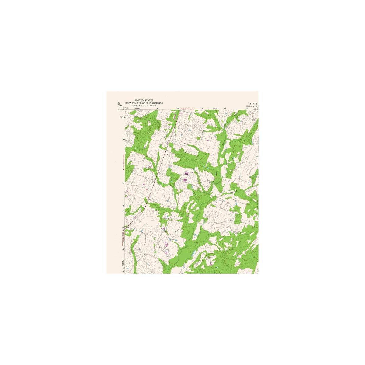 Heapside Map Topographical Map - Cheapside Texas Quad - USGS 1987 - 23 x 27.64 - Vi ...
