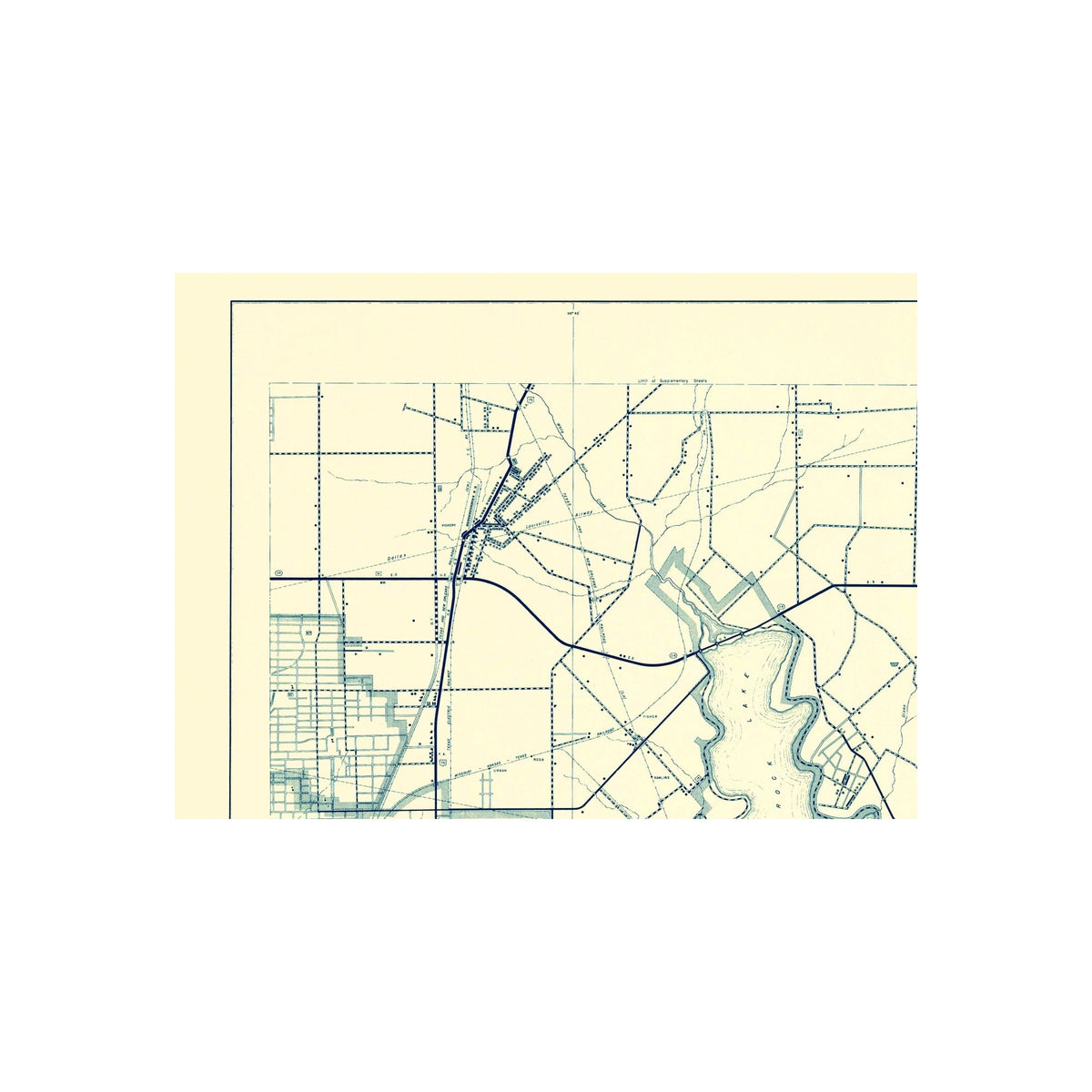 Dallas Co Historic County Map - Dallas County Texas Cities pt 3 - Highway Depart ...