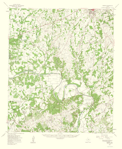 Topographical Map - Dennis Texas Quad - USGS 1960 - 23 x 28.02 - Vintage Wall Art