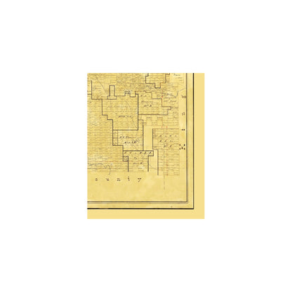 Historic County Map - Dickens County Texas - Arlitt 1891 - Vintage Wall Art