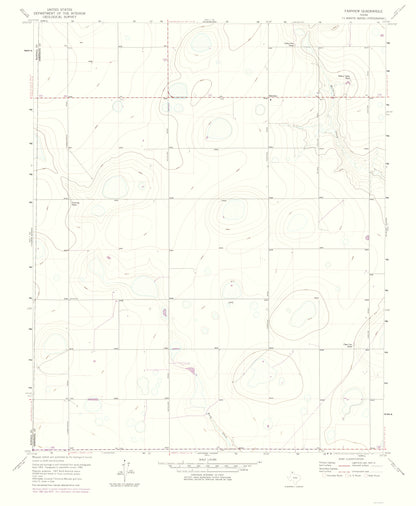 Topographical Map - Fairview Texas Quad - USGS 1975 - 23 x 27.97 - Vintage Wall Art