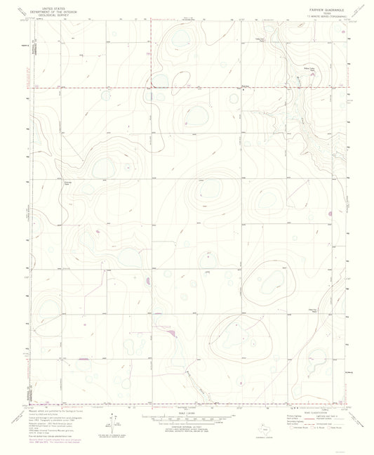 Topographical Map - Fairview Texas Quad - USGS 1975 - 23 x 27.97 - Vintage Wall Art